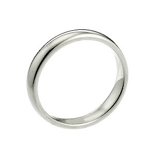 9ct White Gold 2mm Super Heavy Court Ring