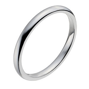 18ct White Gold 2mm Super Heavy Court Ring