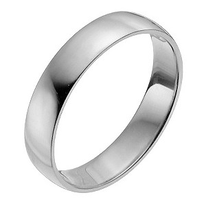 Palladium 950 4mm Extra Heavy D Shape Ring