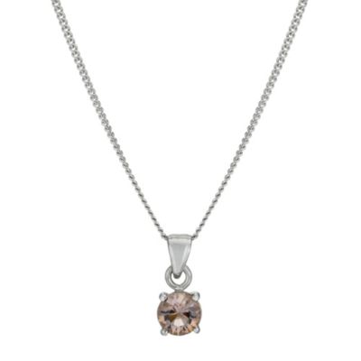 Sterling Silver Vintage Rose Pendant Necklace