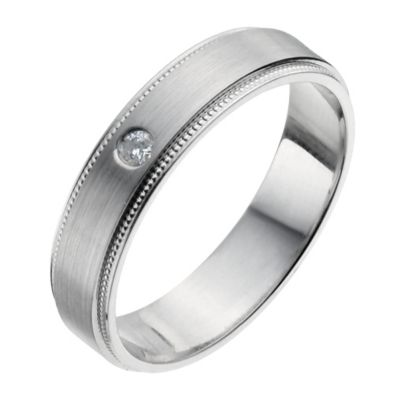 Men's Palladium Diamond Set Band Ring - Product number 9958495