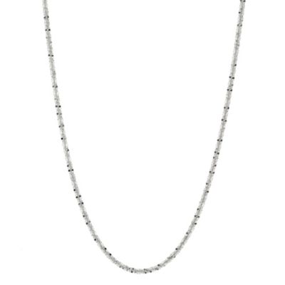 H Samuel Sterling Silver 18` Sparkle Chain Necklace