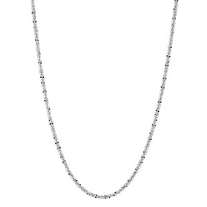 H Samuel Sterling Silver 18` Sparkle Chain Necklace