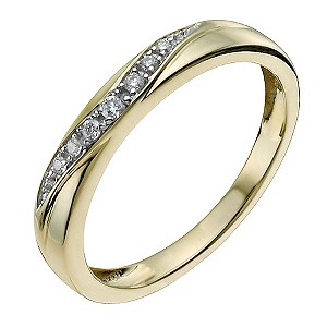 9ct Yellow Gold Shaped Diamond Ring9ct Yellow Gold Shaped Diamond Ring