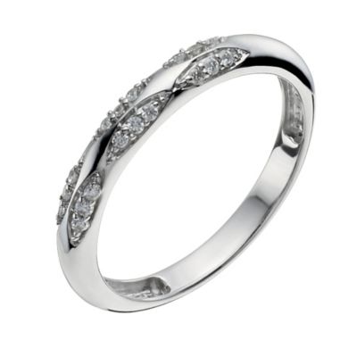 9ct White Gold 10 Point Diamond Fancy Ring - Product number 9963987