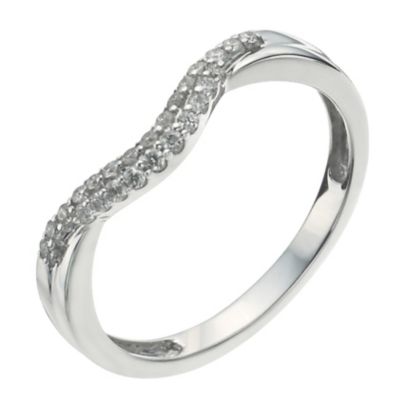 9ct White Gold 1/10 Carat Diamond Shaped Ring - Product number 9964126