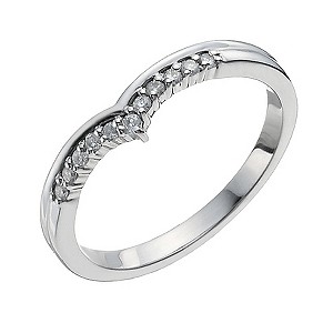 Palladium 10 Point Diamond Shaped Ring