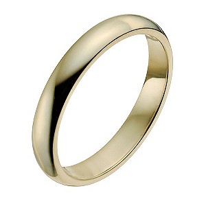9ct Yellow Gold 3mm Super Heavy Court Ring