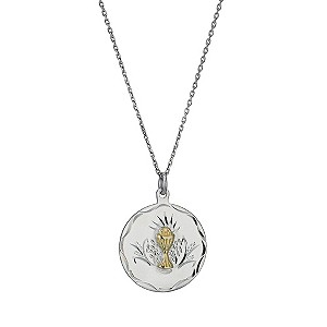 Sterling Silver Round Chalice Pendant