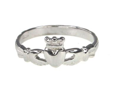 cailin Sterling Silver Claddagh Ring - Size L
