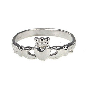 cailin Sterling Silver Claddagh Ring - Size O