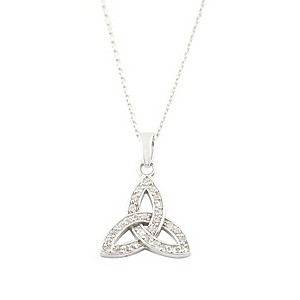 Cailin Sterling Silver & Cubic Zirconia Trinity Knot Pendant