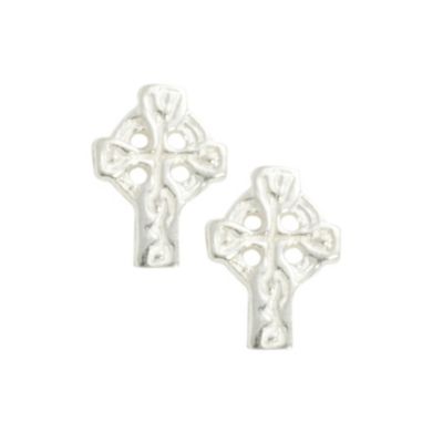 Sterling Silver Celtic Cross Earrings