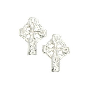 cailin Sterling Silver Celtic Cross Earrings