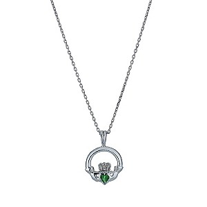 Cailin Sterling Silver & Cubic Zirconia Claddagh Pendant