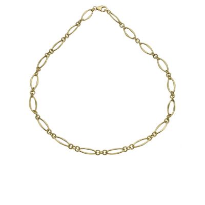 9ct yellow open oval link necklace - Product number 9974865