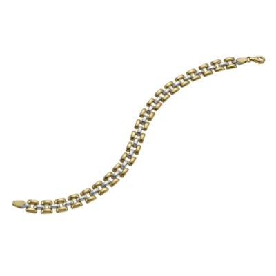 9ct yellow & white gold stampata bracelet - Product number 9975128
