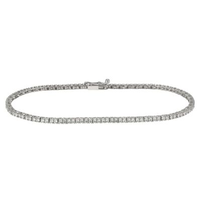 9ct white gold cubic zirconia tennis bracelet - Product number 9975195