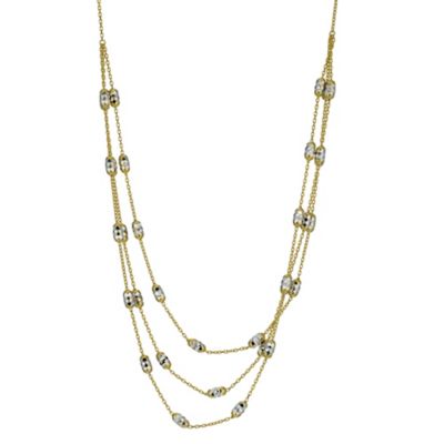 9ct two tone diamond cut triple necklet - Product number 9976108