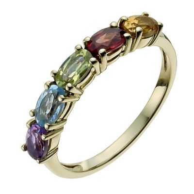 9ct yellow gold semi-precious jewel ring - Product number 9977074