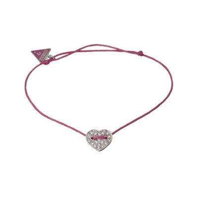 Guess Silver-Plated Crystal Mini Heart Bracelet - Product number 9978895