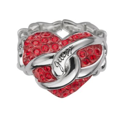 Silver Plated & Crystal Pave Heart Ring - Product number 9978925