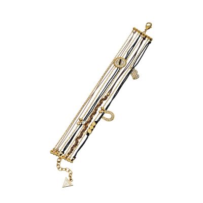 Guess Gold-Plated Crystal Charm Bracelet - Product number 9979107