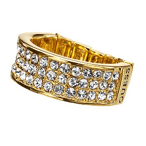 Guess Gold-Plated Pave Crystal Stretch Ring