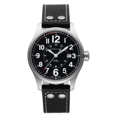 Hamilton Khaki Field Officer black strap watch - Product number 9985832
