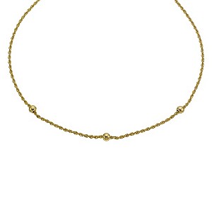 9ct yellow gold ball stone rope necklace9ct yellow gold ball stone rope necklace