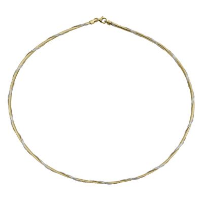 9ct two colour stretch necklace