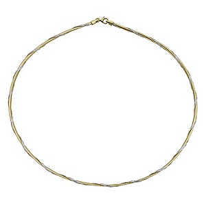 9ct two colour stretch necklace