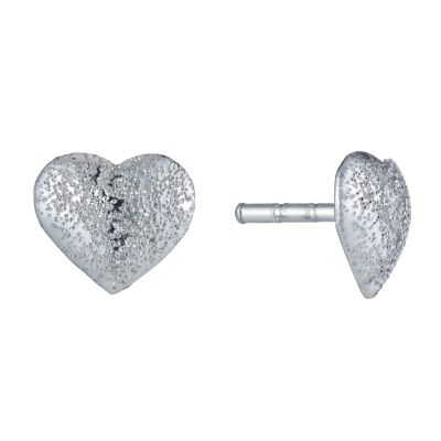 Little Princess Childrens Sterling Silver Frosted Heart