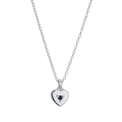 Children's Silver September Sapphire Birthstone Pendant