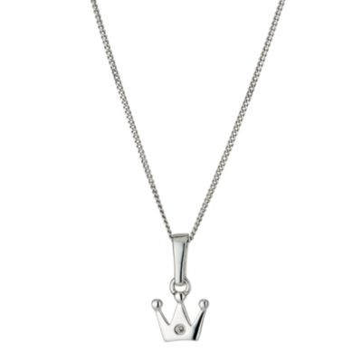 Childrens Sterling Silver 14` Diamond