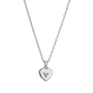 Children's Silver April Birthstone Cubic Zirconia Pendant