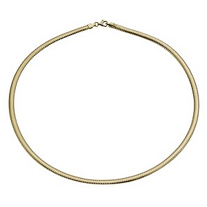 H Samuel 9ct yellow gold wide stretch necklace