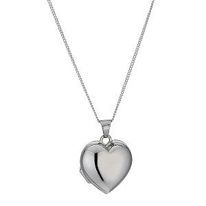 Sterling Silver Puff Heart Locket