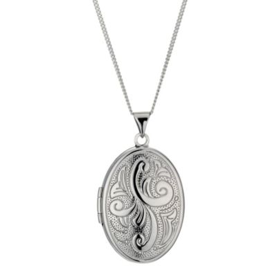 H Samuel Sterling Silver Family Four Leaf Locket