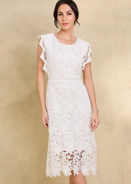 Together White Lace Shift Dress