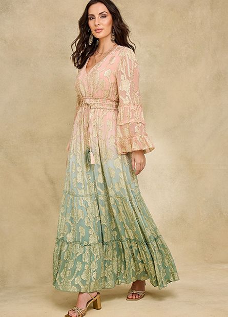 together-ombre-jacquard-tiered-maxi-dress