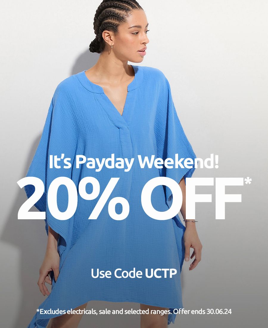 It's Payday Weekend, 20% Off* - Use Code UCTP