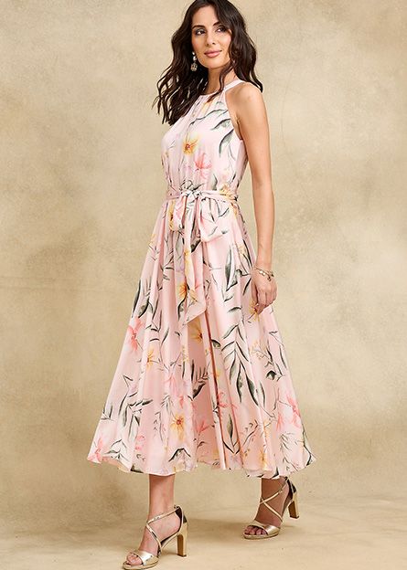together-blush-floral-print-midi-dress