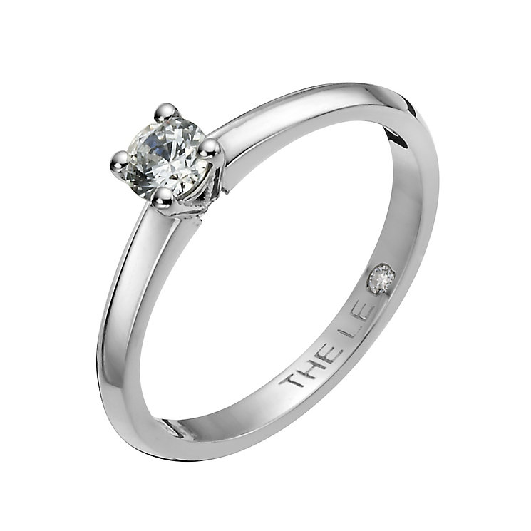 Leo Diamond Platinum 0.25ct I-I1 diamond solitaire ring - Product ...