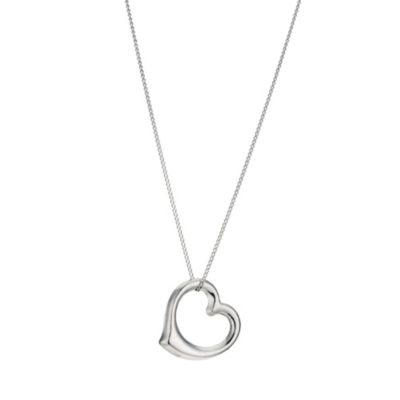 9ct gold heart pendant necklace
