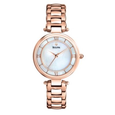 Bulova Ladies' Rose Gold-Plated Bracelet Watch | H.Samuel