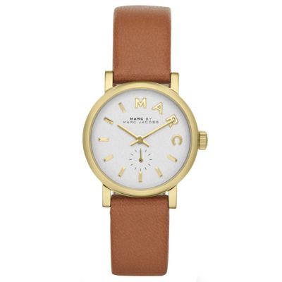 Marc Jacobs Ladies' White Dial Brown Leather Strap Watch - Ernest Jones