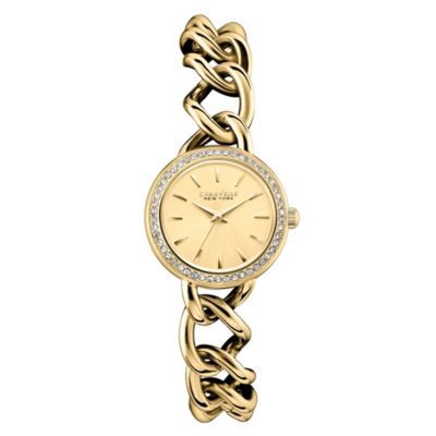 Caravelle New York Ladies' Gold-Plated Bracelet Watch - H. Samuel the ...