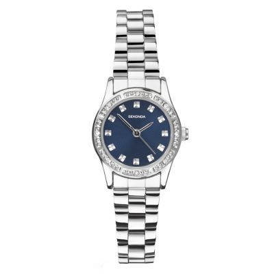 Sekonda Ladies' Stone Set Blue Dial Watch - Product number 2064014