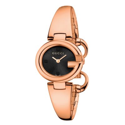 Gucci Guccissima ladies' rose gold PVD bangle watch - Ernest Jones